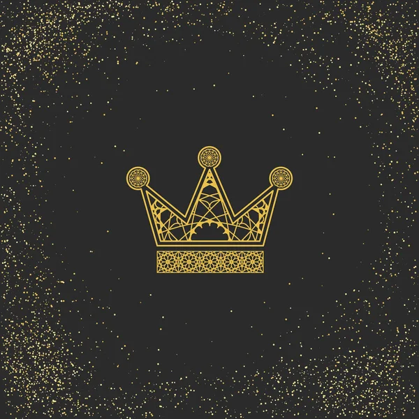 Ornamental crown logo template — Stock Vector