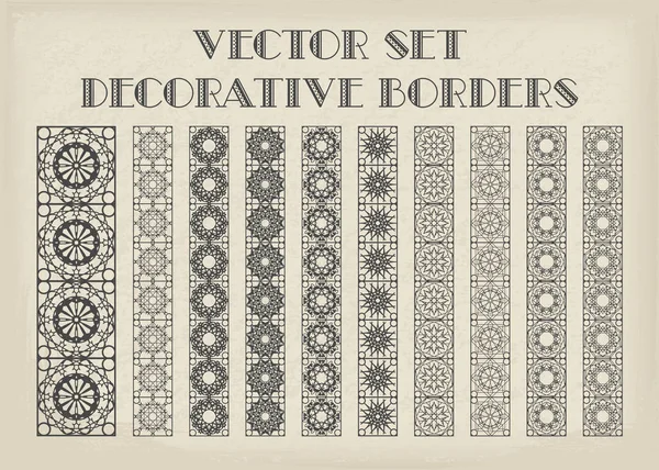 Vector decorative borders — Stock Vector