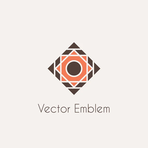 Vector mosaic rhomb emblem — Stock Vector