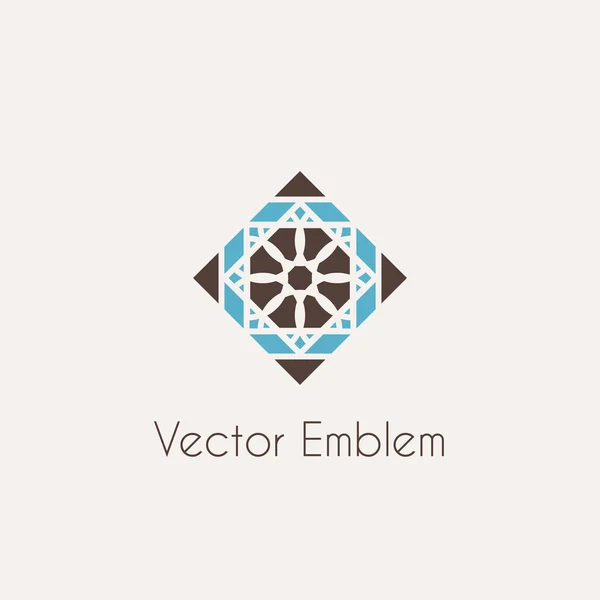 Vector emblema rombo mosaico — Archivo Imágenes Vectoriales