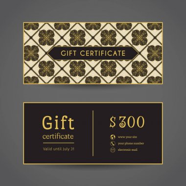 Vintage hediye sertifikası