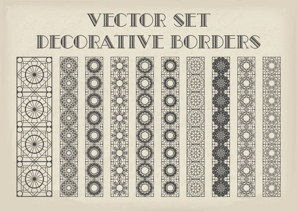 Bordures décoratives vectorielles — Image vectorielle