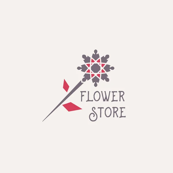 Vector Flower Store Emblem — Stock Vector