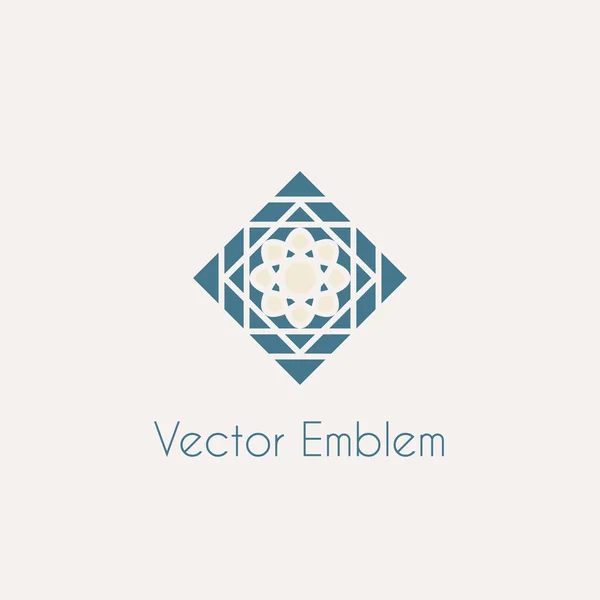 Vector emblema rombo mosaico — Vector de stock