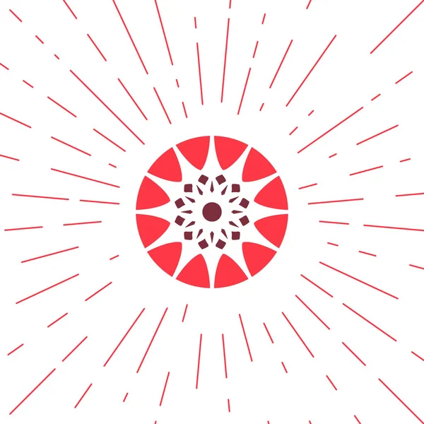 Vetor Geométrico do Sol Emblema — Vetor de Stock
