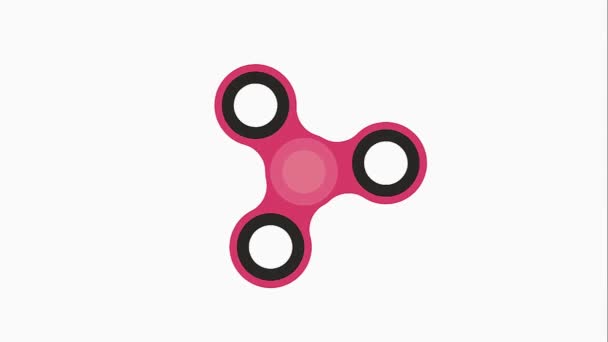 Red mano fidget spinner looping animación — Vídeo de stock