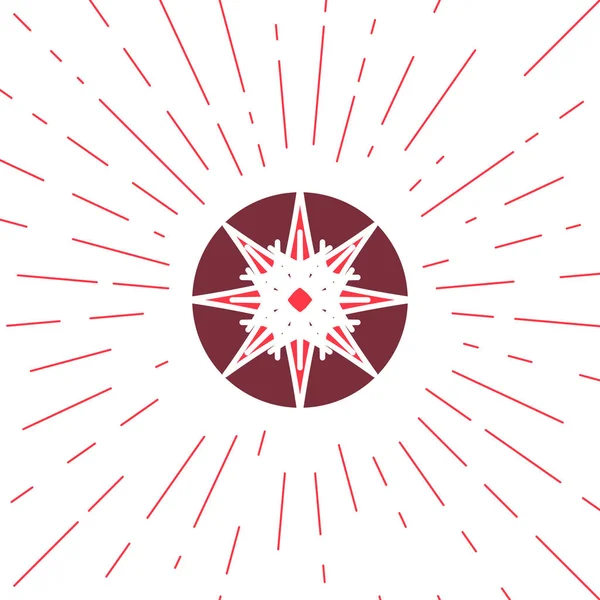 Vector Geométrico Sol Emblema — Vector de stock
