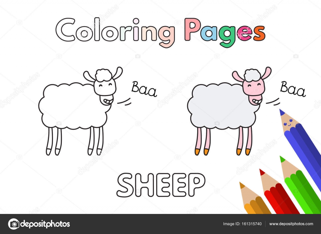 Counting Sheep Coloring Page