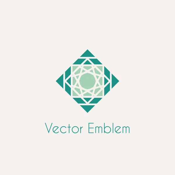 Vector mozaïek rhomb embleem — Stockvector