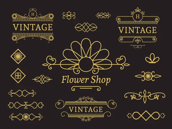 Vector Flower Shop Emblem — Stock Vector