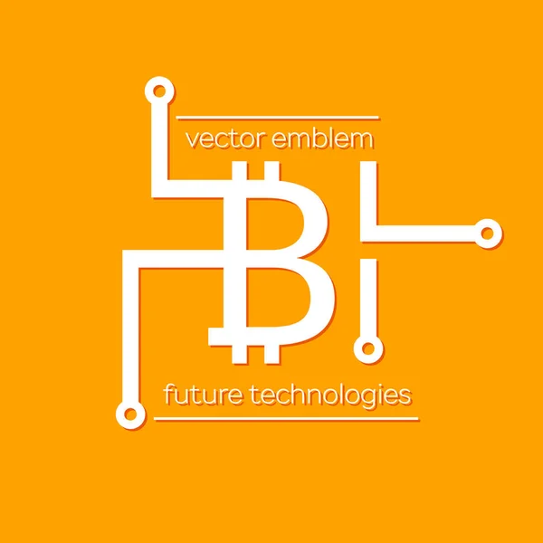 Símbolo vectorial Bitcoin — Archivo Imágenes Vectoriales