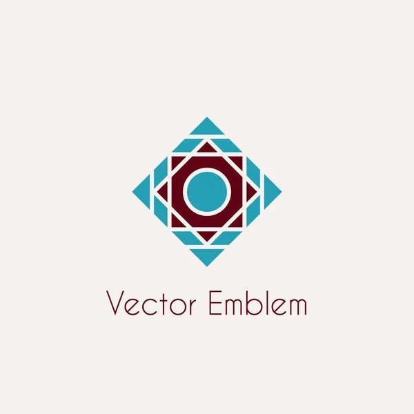 Vector mosaic romb emblem — Stock vektor