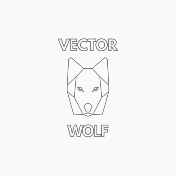Vektoru Symbol lineární Wolf — Stockový vektor