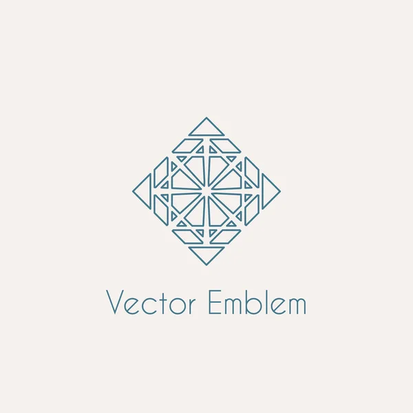 Vector emblema rombo mosaico — Vector de stock