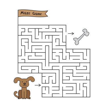 Köpek Maze Oyunu çizgi film