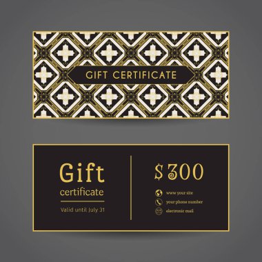 Vintage hediye sertifikası