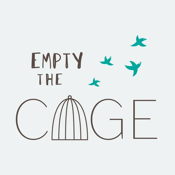 Empty the Cage — Stock Vector