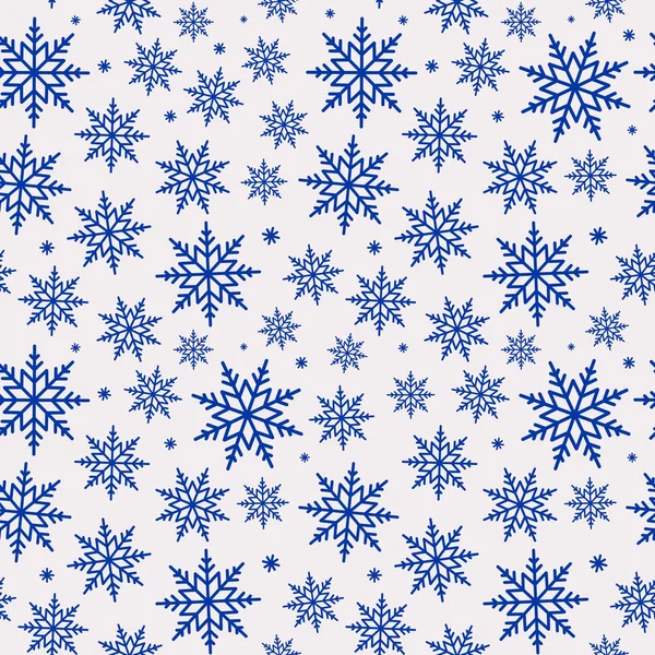 Patrón de fondo de copos de nieve sin costuras — Archivo Imágenes Vectoriales