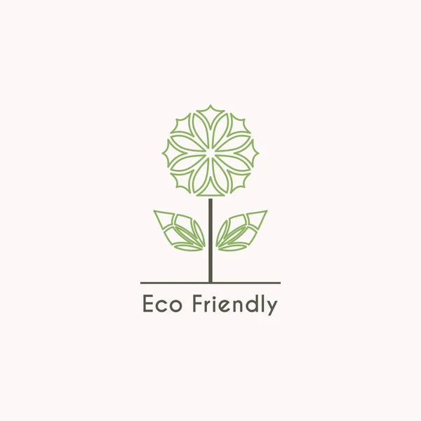 Logotipo ecológico del vector — Archivo Imágenes Vectoriales