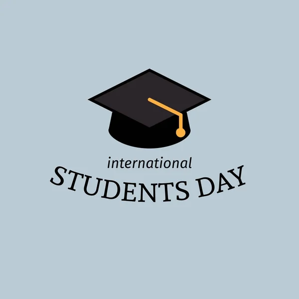 Плакат Международного дня студентов — стоковый вектор