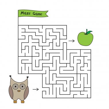 Çizgi film baykuş Maze Oyunu