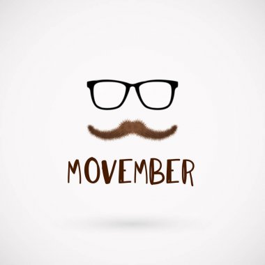 Movember erkekler sağlık ay bıyık sembolü