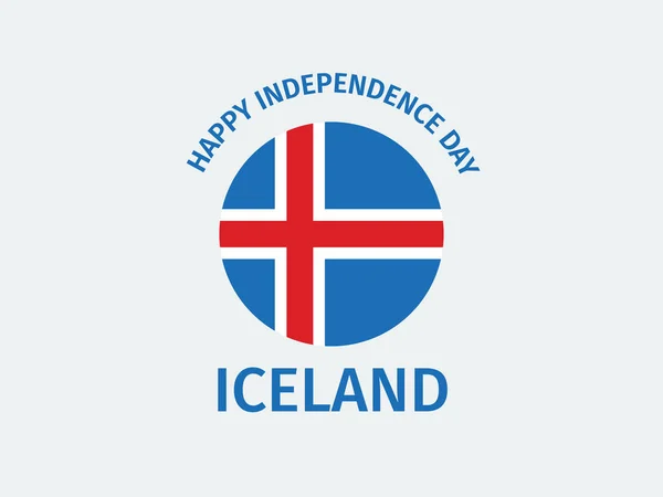 Банер святкування Дня незалежності Ісландії — стоковий вектор