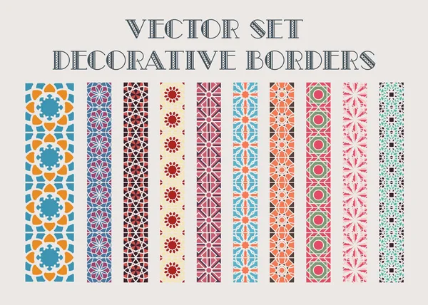 Vector decorative borders — Stock Vector