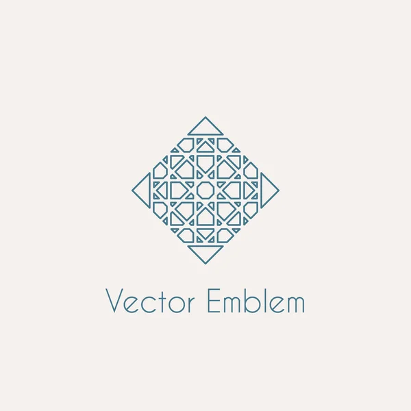 Vector emblema rombo mosaico — Archivo Imágenes Vectoriales