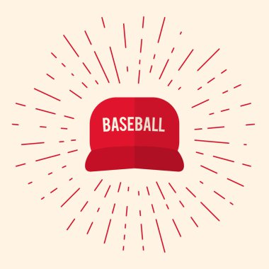 Kırmızı beysbol şapkası Icon