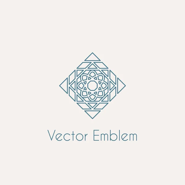 Vector emblema rombo mosaico — Vector de stock