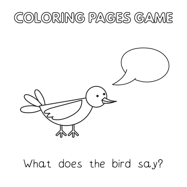 Πουλί γελοιογραφία χρωματίζοντας βιβλίο — Διανυσματικό Αρχείο