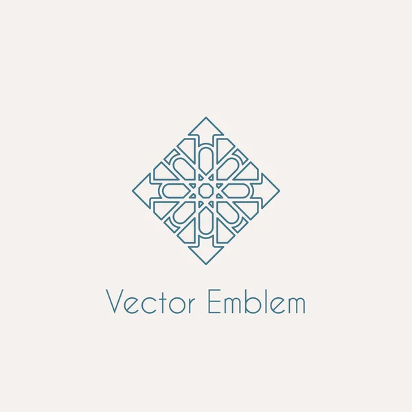 Vector emblema rombo mosaico — Archivo Imágenes Vectoriales