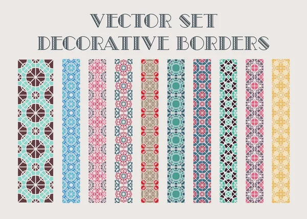 Bordures décoratives vectorielles — Image vectorielle