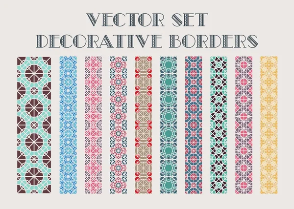 Vector decorative borders — Stock Vector