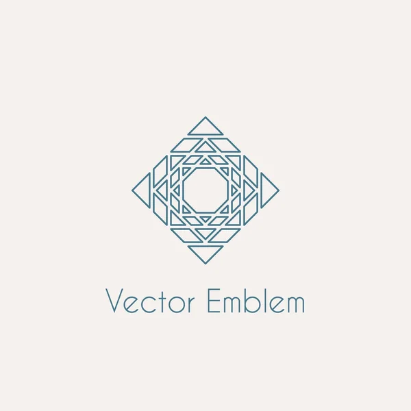 Vector emblema losango mosaico —  Vetores de Stock