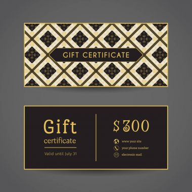 Vintage hediye sertifikası