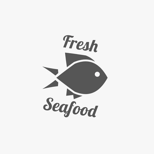 Emblème vectoriel du poisson. Logo des fruits de mer — Image vectorielle