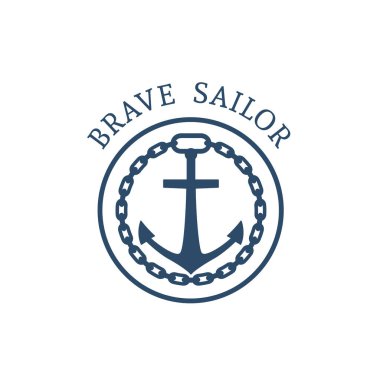 Vektör retro deniz logo şablonu