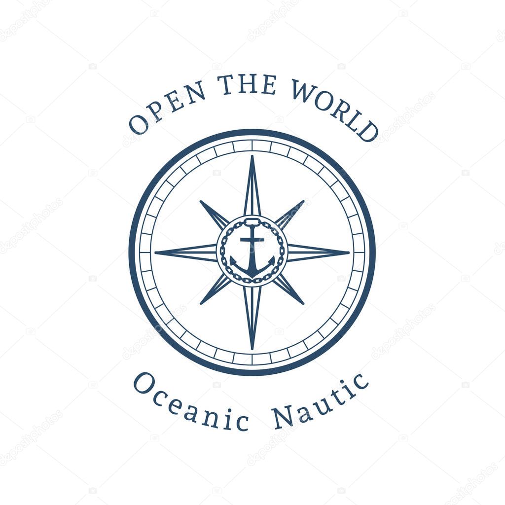 Vector retro nautical logo template