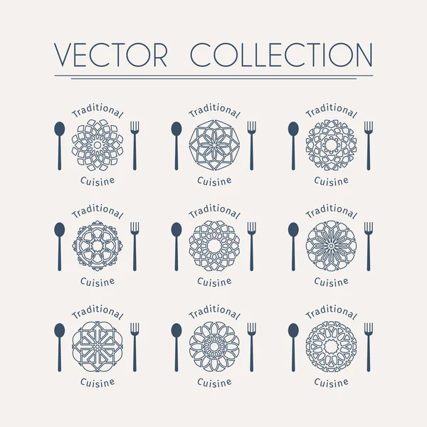 Vector asian logo templates — Stock Vector