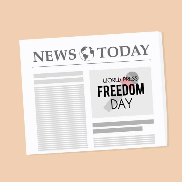 Εφημερίδα ημέρα ελευθερίας τύπου κόσμο Banner — Διανυσματικό Αρχείο