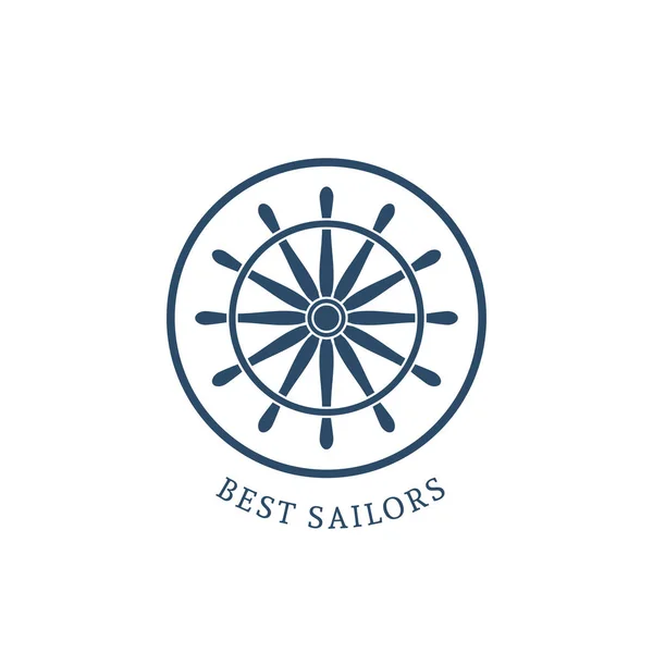 Vector retro nautical logo template — Stock Vector