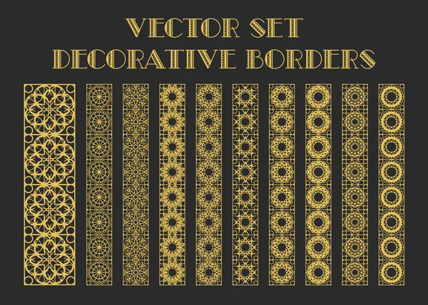 Vector decorative borders — Stock Vector