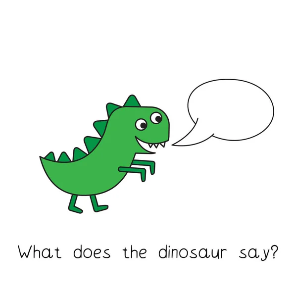 Dibujos animados dinosaurio niños aprendizaje juego — Archivo Imágenes Vectoriales