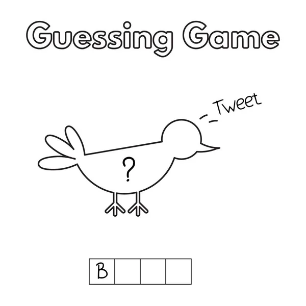 Cartoon Bird Guessing Game — ストックベクタ