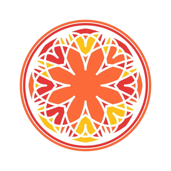 Colorful Mandala Vector Circular Ornament — Stock Vector