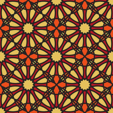 Vektör Asya Geometrik Deseni