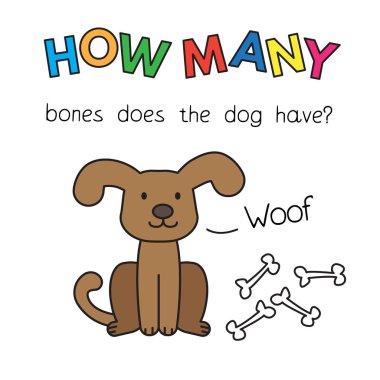 Çocuklar için Çizgi Köpek Sayma Oyunu