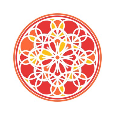Renkli Mandala Vektör Dairesel Süslemesi